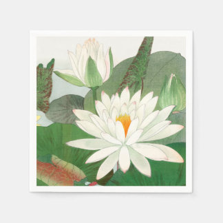 Guardanapo De Papel Nymphaea lotus, xilogravura japonesa, 1917