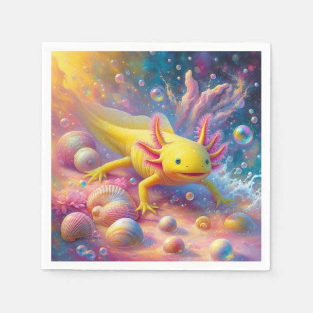 Guardanapo De Papel O Aluguel Axolotl (Frente)