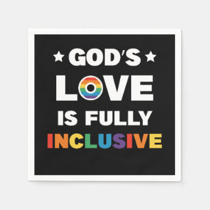 Guardanapo De Papel O Amor de Deus é Totalmente Inclusivo Mês do Orgul