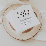 Guardanapo De Papel O Amor É Criar Chá de panela De Café<br><div class="desc">Esse aroma delicioso significa que alguma coisa está se criando! Chá de fraldas moderno e na moda ou guardanapos de chá de casamento. Eu pintei manualmente os grãos de café com tintas aquáticas em papel aquoso a 100% de algodão e depois digitalizei em formato digital.</div>