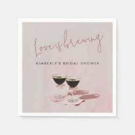 Guardanapo De Papel O amor é criar o Chá de panela Espresso Martini