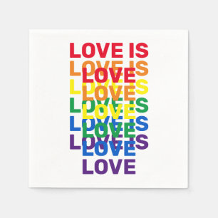 Guardanapo De Papel O amor é o amor do arco-íris, padrão moderno de ti