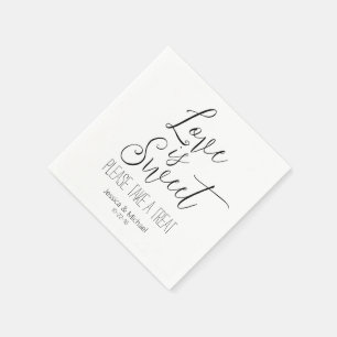 Guardanapo De Papel O amor é um doce casamento moderno e personalizado