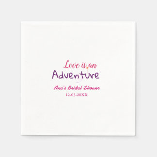Guardanapo De Papel O AMOR É UMA AVENTURA ROSA ROXo CHUVA DE PRESENTES