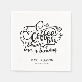 Guardanapo De Papel O amor está a criar um papel decorativo de casamen