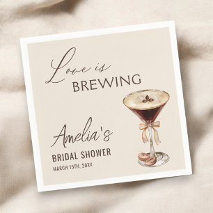 Guardanapo De Papel O Amor está Cozinhando Espresso Martini Chá de Noi