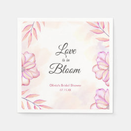 Guardanapo De Papel O amor está em flor Água-forte Floral Chá de Noiva