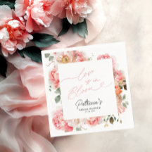 O Amor Está em Flor Chá de Noiva Rosa Floral