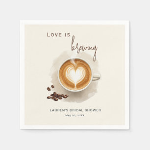 Guardanapo De Papel O amor está fazendo Chá de panela de café