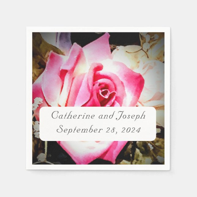 Guardanapo De Papel O amor está no Bloom Weding Napkin (Frente)