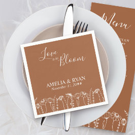 Guardanapo De Papel O amor está no Casamento de Desenhos de Flor Laran