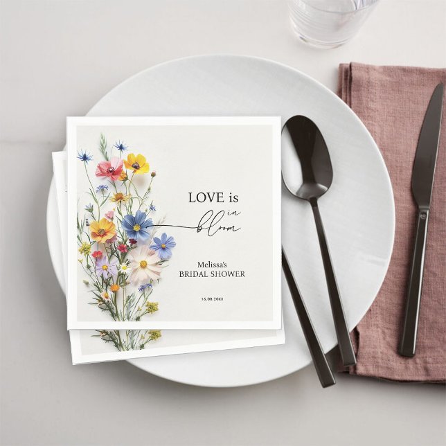Guardanapo De Papel O amor está no Chá de panela Bloom (Criador carregado)