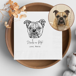 Guardanapo De Papel O Antigo Bulldog Inglês Personalizou Beber Em Mim