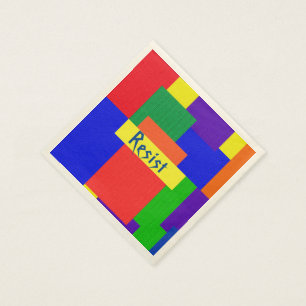 Guardanapo De Papel O arco-íris do design dos retalhos resiste os