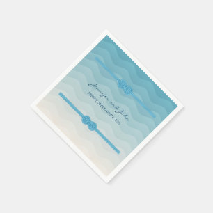 Guardanapo De Papel O azul moderno de Ombre acena o casamento