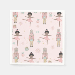 Guardanapo De Papel O Ballet Natal Rosa O Quebra-Nozes 1º Aniversário