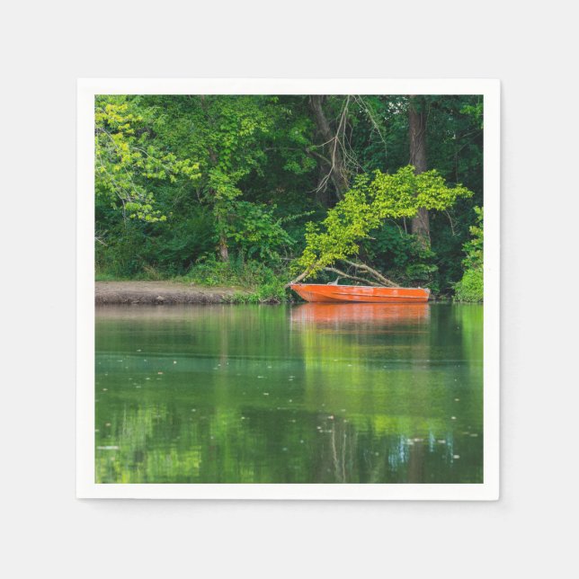 Guardanapo De Papel O Barco Laranja (Frente)