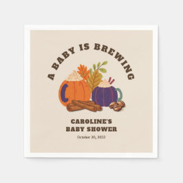 Guardanapo De Papel O Bebê Está A Criar Chá de fraldas De Café De Abób