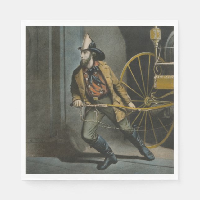 Guardanapo De Papel O Bombeiro Americano: Sempre Pronto (Frente)