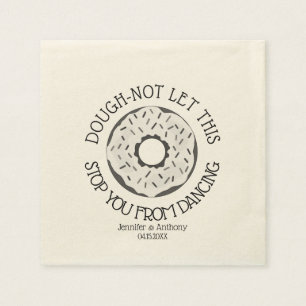 Guardanapo De Papel O branco moderno engraçado vitrificou o casamento