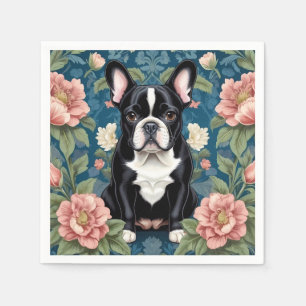 Guardanapo De Papel O Buldogue Francês William Morris Inspirou Floral
