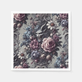 Guardanapo De Papel O Buquê de Baphomet – Floral Gótico