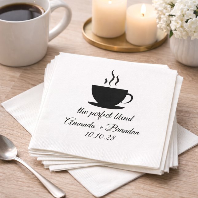 Guardanapo De Papel O Casal Perfeito de Amantes de Café Casamento (Criador carregado)