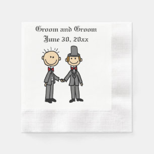 Guardanapo De Papel O casamento gay engraçado prepara desenhos