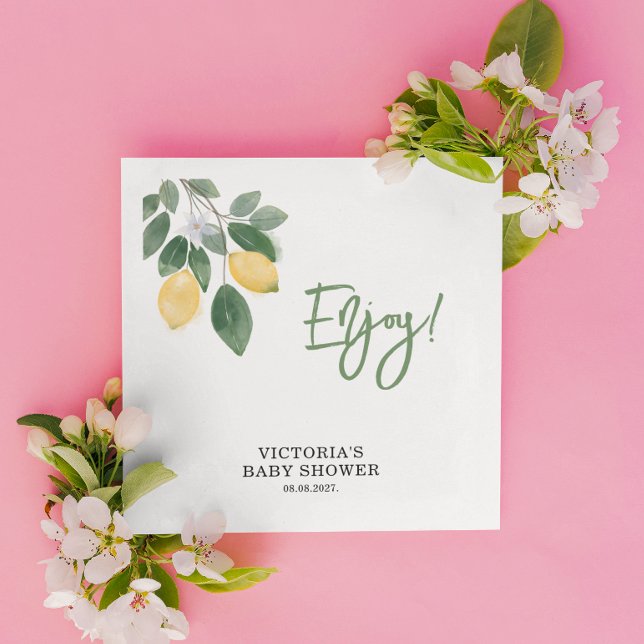 Guardanapo De Papel O Chá de fraldas de Aperte da Mama Lemon (Criador carregado)