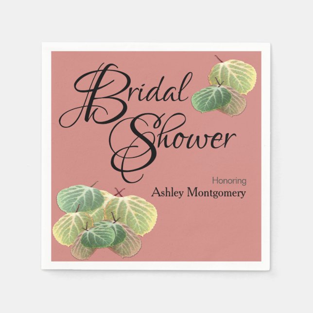 Guardanapo De Papel O Chá de panela Russo Cai Aspen Deixa Laranja (Frente)