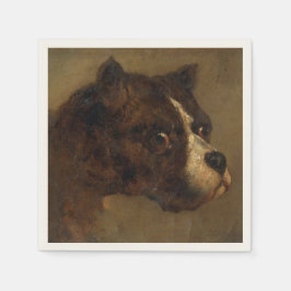 Guardanapo De Papel O Chefe de um Bulldog (por Théodore Géricault)