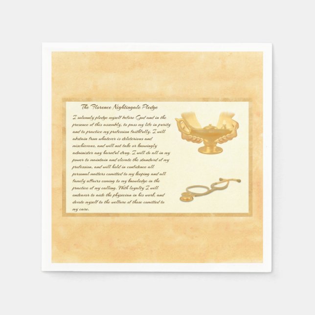 Guardanapo De Papel O Compromisso Florence Nightingale (Frente)