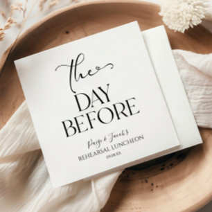 Guardanapo De Papel O Dia Antes do Mínimo Ensaio De Casamento