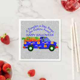 Guardanapo De Papel O Dia da Bomba do Caminhão das Halloween Mantém os