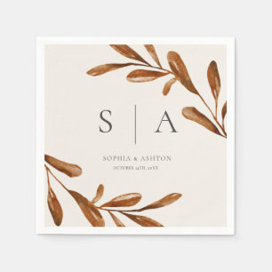 Guardanapo De Papel O Elegante Watercolor Deixa Casamento