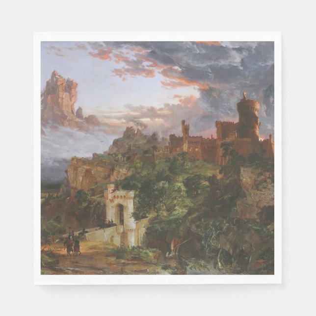 Guardanapo De Papel O Espírito da Guerra (Batalha num Castelo Medieval (Frente)