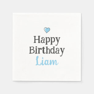 Guardanapo De Papel O Feliz Aniversário do Menino Bonito, Personalizad