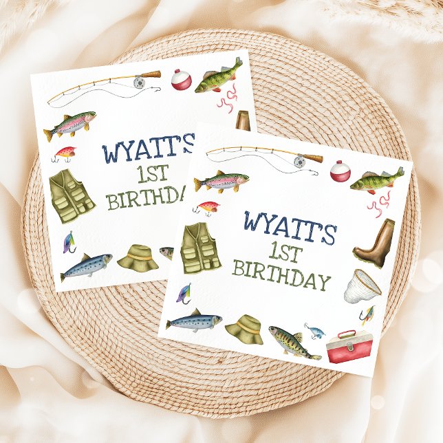Guardanapo De Papel O-Fish-Ally Fisheries Birthday Napkins (Criador carregado)