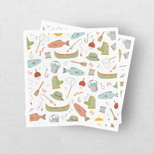 Guardanapo De Papel O-Fish-Ally Um Aniversário de 1 Ano de Pesca Infan