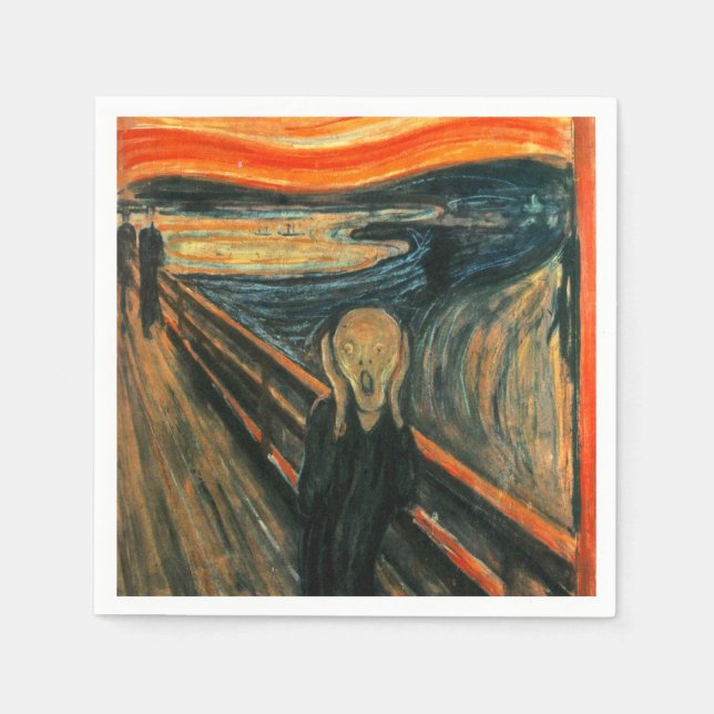 Guardanapo De Papel O Gritar Edvard Munch Modern Expressionist Art (Frente)