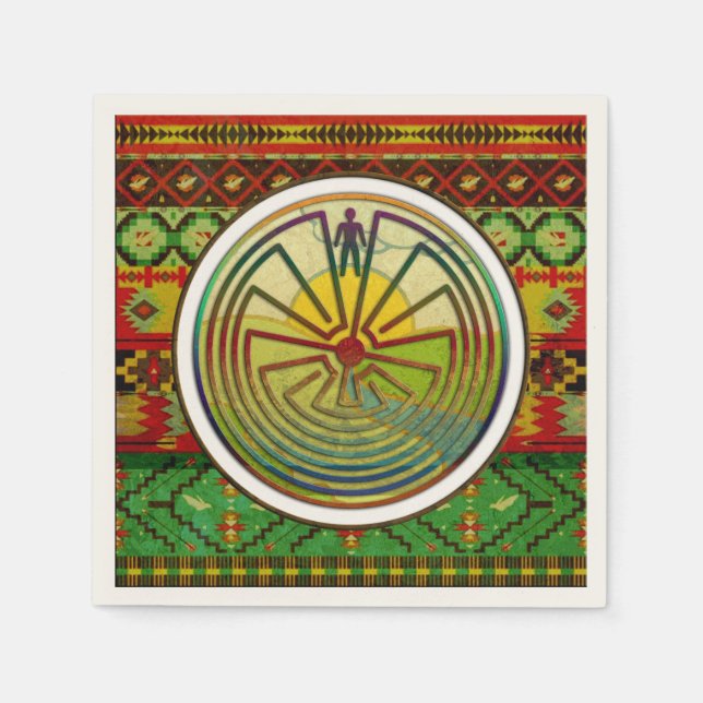 Guardanapo De Papel O HOMEM NA paisagem MAZE + o seu fundo (Frente)