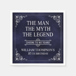 Guardanapo De Papel O Homem O Mito A Lenda 85º Aniversário Azul