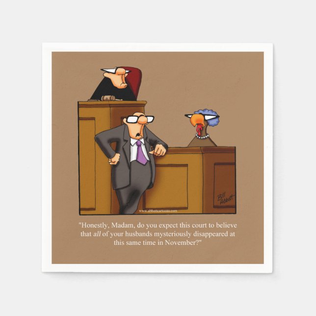 Guardanapo De Papel O Humor Paper Napkins de Ação de Graças (Frente)