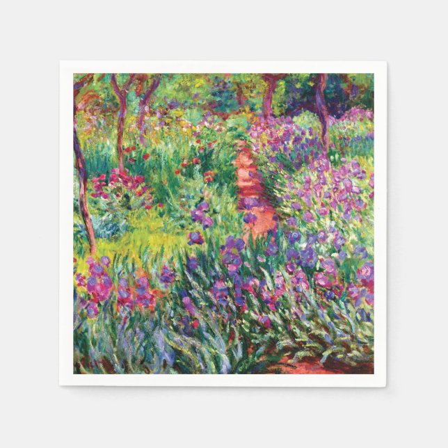Guardanapo De Papel O Jardim Íris de Claude Monet (Frente)
