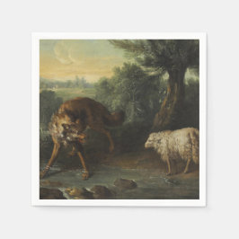 Guardanapo De Papel O Lobo e o Lamb (por Jean-Baptiste Oudry)