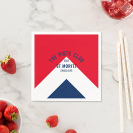 Guardanapo De Papel O Marinho Vermelho do Clube de Pistola - Esqui de 