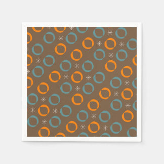 Guardanapo De Papel O meio século moderno, Ovals, Stars a laranja