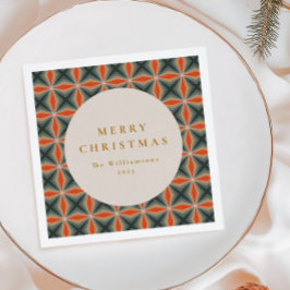 Guardanapo De Papel O Meio século Vermelho Natal é Personalizado