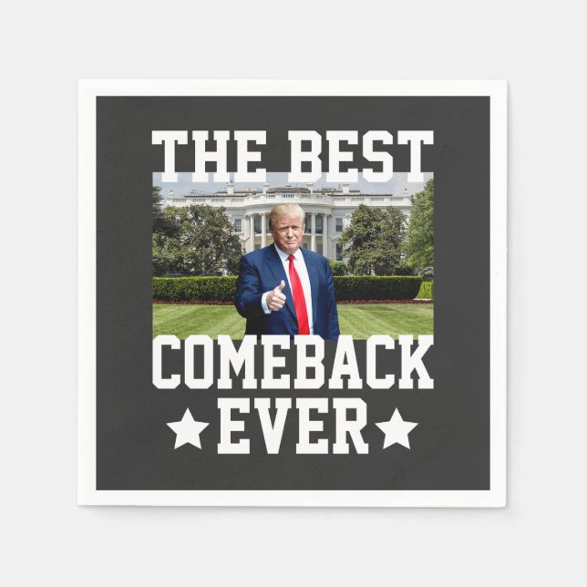 Guardanapo De Papel O melhor retorno de sempre Trump 47º presidente (Frente)