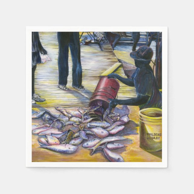 Guardanapo De Papel O Menu de Hoje, Ilha Harbor (Frente)